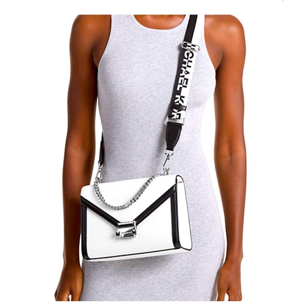 Michael Kors Black and White Crossbody Bag